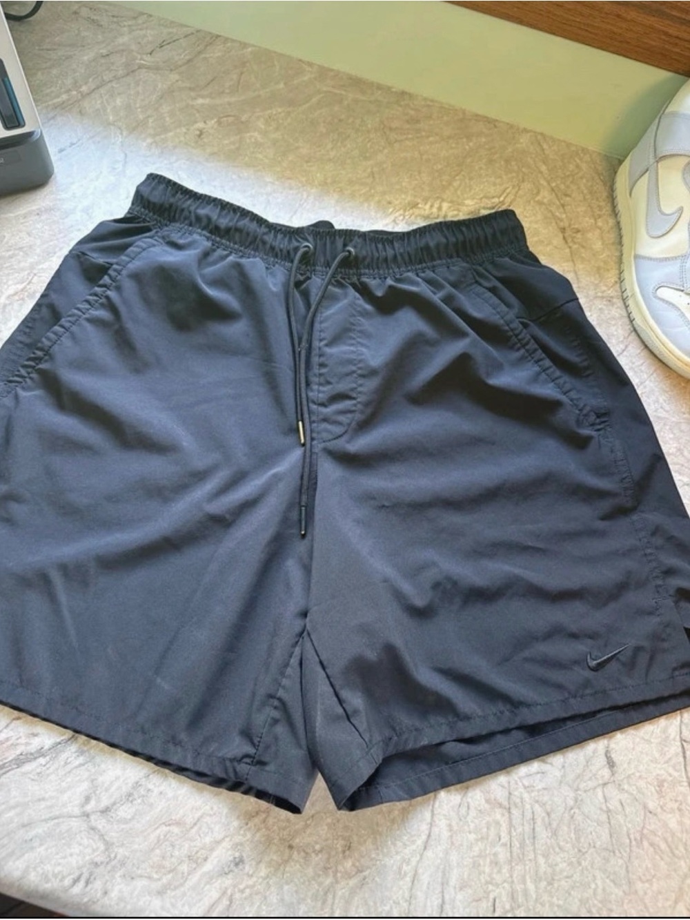 Nike Men's Black Athletic Swim/Training Shorts-M